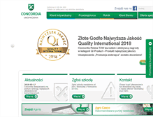 Tablet Screenshot of concordiaubezpieczenia.pl